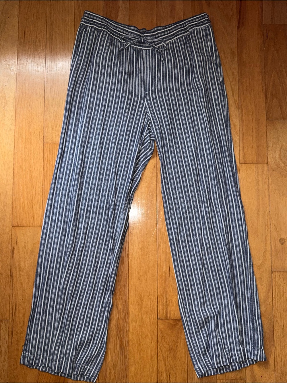 Women’s Blue Stripe Drawstring Pants